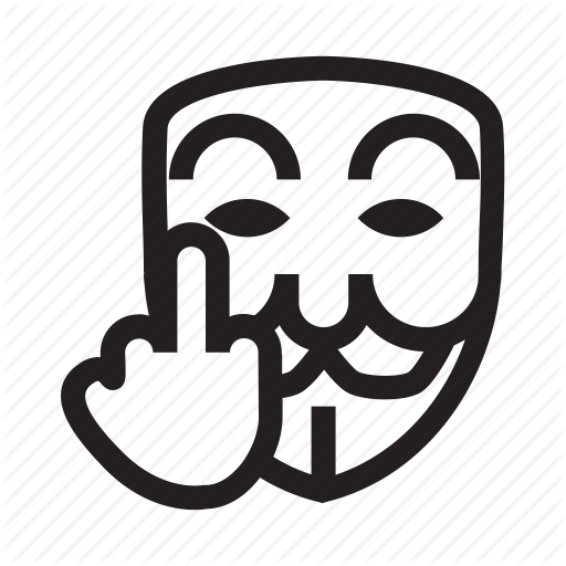 Anonymous, Emoticon, Hacker, Mask, Middle Finger Icon Icon
