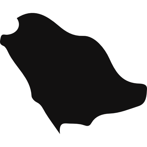 Saudi Arabia Country Map Black Shape Icons Free Download