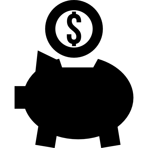 Save Money In Moneybox Icons Free Download