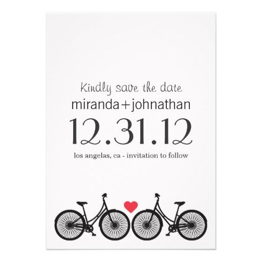 Dark Bicycles Design Save The Dates Save The Date Photo Wedding