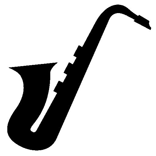 Saxophone Side View Silhouette Free Vector Icons Designed