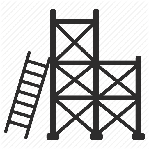 Ladder, Scaffold, Stairs, Steps Icon