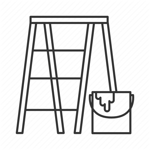 Bucket, Construction, Ladder, Paint, Painting, Scaffold