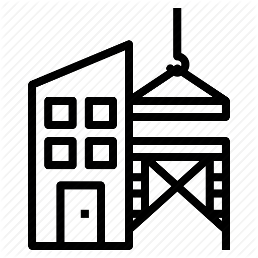 Building, Construction, Crane, Scaffolding Icon