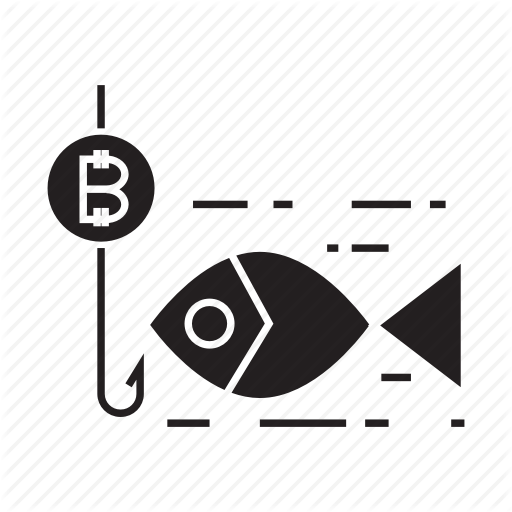 Bitcoin, Fishing, Hook, Scam Icon