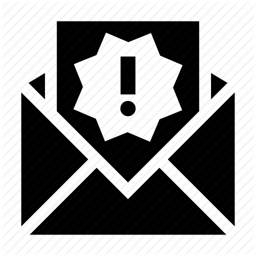 E, Email, Junk, Mail, Phishing, Scam, Spam, Virus Icon