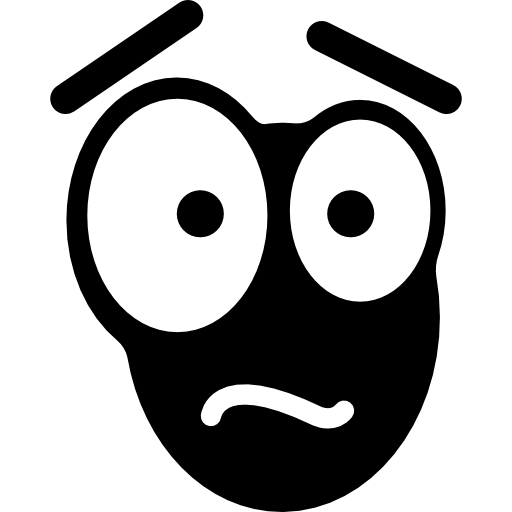 Afraid Emoticon Face Icons Free Download