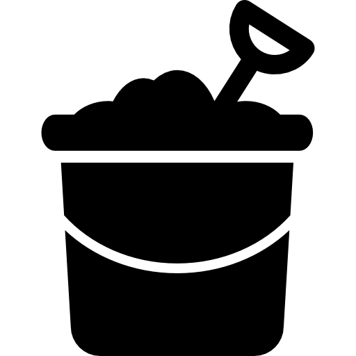 Bucket And Scoop Beach Toys With Sand Icons Free Download