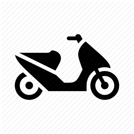 Bike, Delivery, Moped, Motorbike, Motorcycle, Scooter Icon