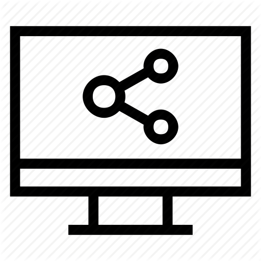 Lcd, Monitor, Network, Screen, Share Icon