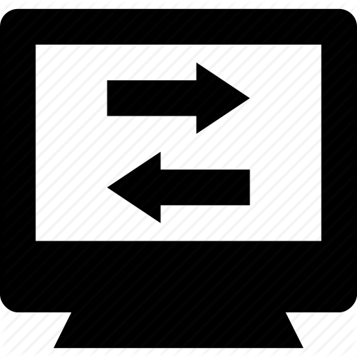 Arrows, Data Share, Monitor, Screen, Sharing Icon