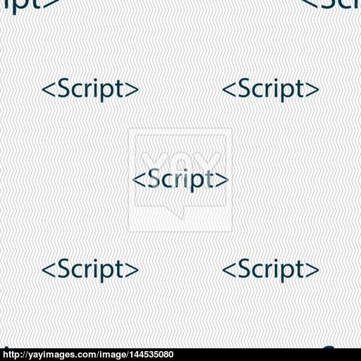 Script Sign Icon Javascript Code Symbol Seamless Abstract
