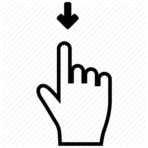 Down, Gesture, Hand, Move, Scroll, Shift, Swipe Icon