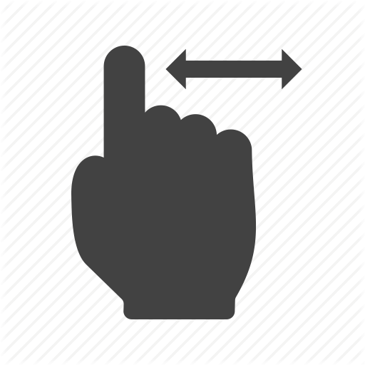 Computer, Finger, Hand, Horizontal, Laptop, Mouse, Scroll Icon