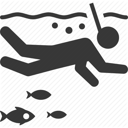 Diver, Fish, Scuba Diving Icon