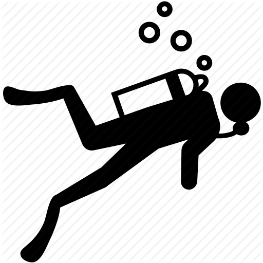 Diver, Diving, Recreation, Scuba Icon