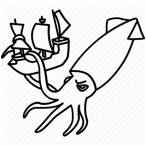 Giant, Kraken, Leviathan, Monster, Myth, Sea, Squid Icon