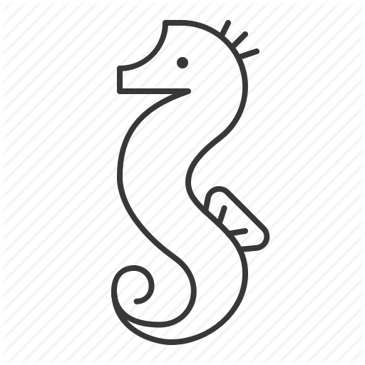 Aquatic Animal, Life, Ocean, Sea, Seahorse Icon