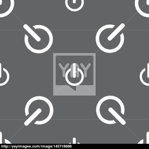Power Sign Icon Switch Symbol Seamless Pattern On A Gray