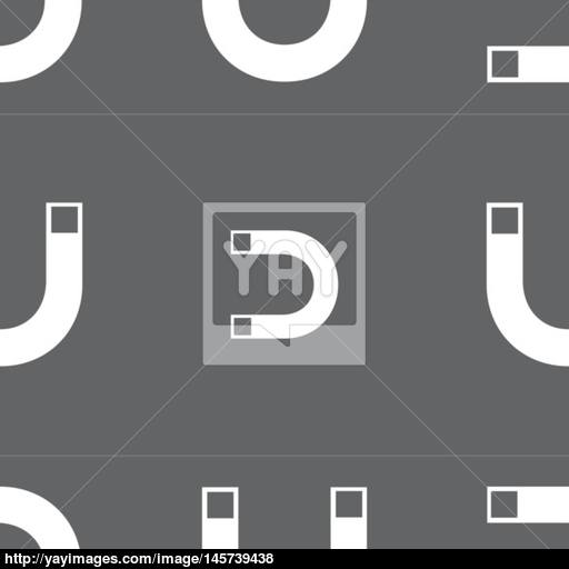 Magnet Sign Icon Horseshoe It Symbol Repair Sig Seamless