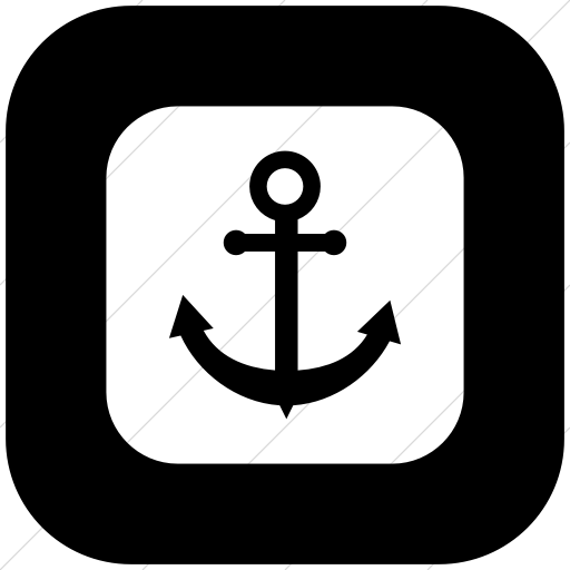 Flat Rounded Square White On Black Ocha Humanitarians