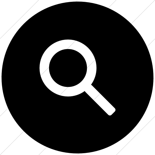 Flat Circle White On Black Broccolidry Search Icon