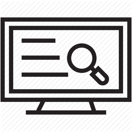 Computer Search, Data Searching, Find, Magnifier, Search Results Icon