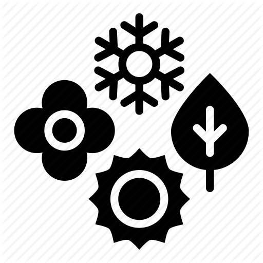 Autumn, Fall, Season, Seasonality, Spring, Summer, Winter Icon