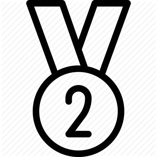 Achievement, Award, Badge, Place, Second Icon