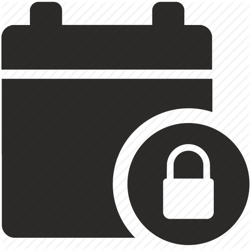 Calendar, Date, Lock, Secret Icon