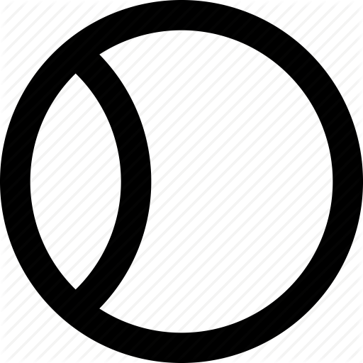 Circle, Cutout, Moon, Portion, Section Icon