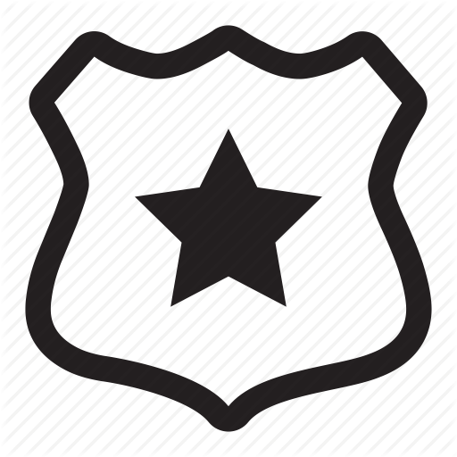 Badge, Law, Lock, Police, Secure, Security, Sheriff Icon