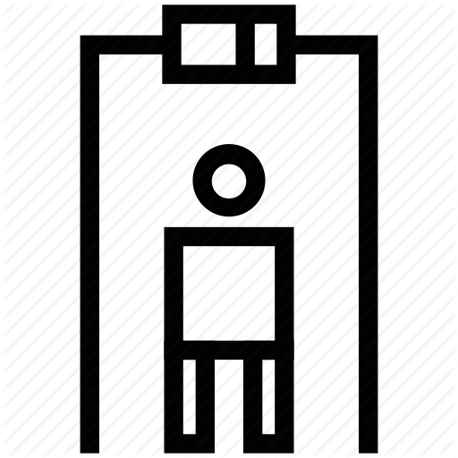 Departure, Metal Detector, Modern Security, Security Gate Icon