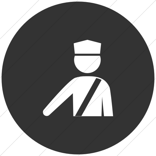 Flat Circle White On Dark Gray Ocha Humanitarians Other