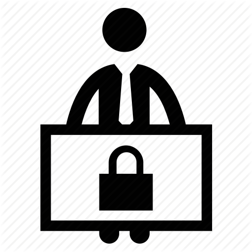 Avatar, Man, Man With Banner, Security Agent, Security Officer Icon