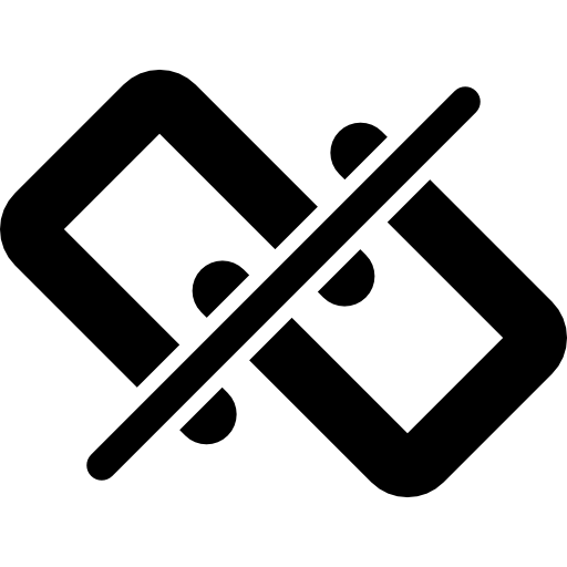 Broken Link Interface Symbol Of Chain Links With A Slash