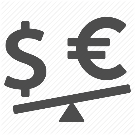 Currency, Dollar, Euro, Exchange Rate, Money, See Saw, Seesaw Icon