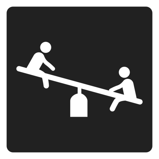 Simple Seesaw Square Icon