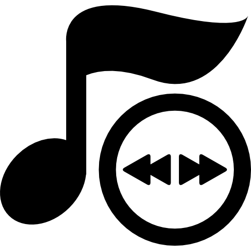 Eighth Note And Selector Arrows Icons Free Download