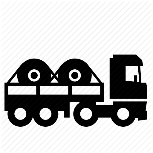 Open, Road, Semi, Trailer, Transport, Transportation, Truck Icon