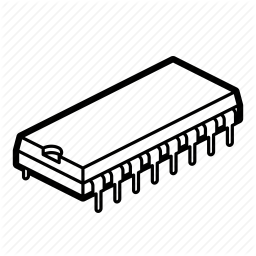 Electronic Chip Icon Free Icons