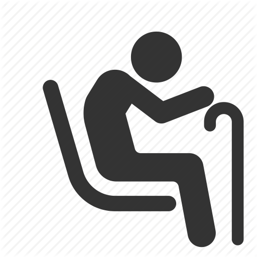 Aged, Geezer, Old, Priority, Public Transportation, Seat, Senior Icon