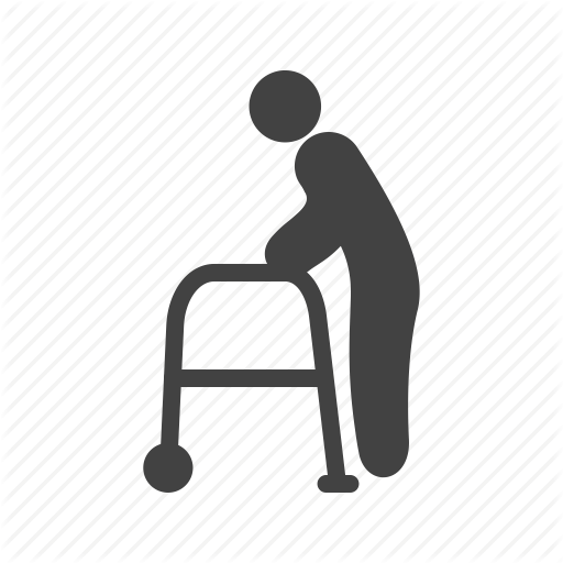 Man, Old, Park, Road, Senior, Town, Walking Icon