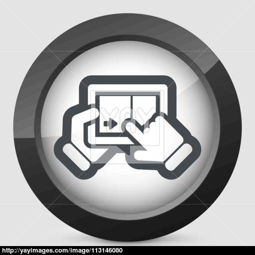 Touchscreen Sliding Icon Vector