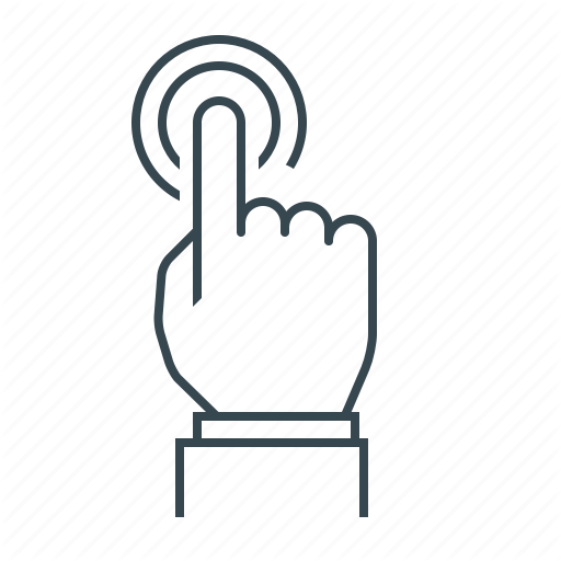 Hand, Screen, Sensor, Sensory, Touch, Touchscreen Icon