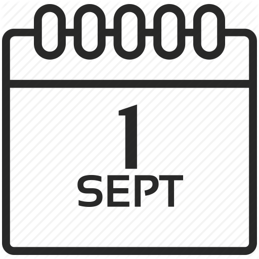 Back To School, Calendar, First September, Study Icon