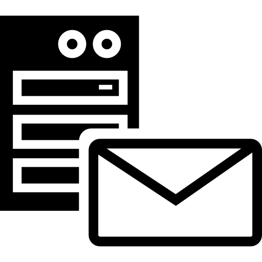 Server With Email Outline