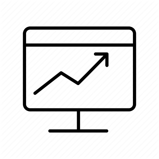 Computer, Growth, Monitor, Screen Icon