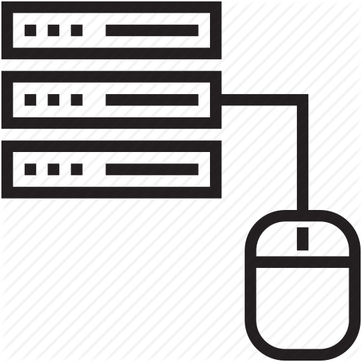 Database, Mainframe, Mouse, Network Sharing, Server Rack Icon