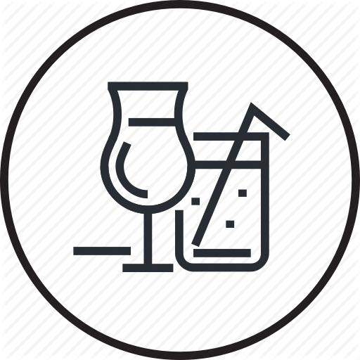 Bar, Drink, Hotel, Line, Restaurant, Services Icon